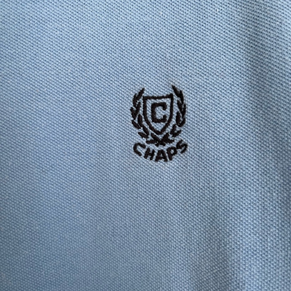 Men's Blue Polo Shirt Chaps Size Large Golf Shirt - Picture 6 of 13